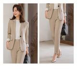 Interview Suit Women Autumn Women's Long Sleeve Two-Piece Set