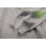 Off White Sweater Men'S Autumn And Winter Arrow Gradient Sweater Owt