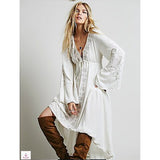 Beth Dutton Bohemian Dress Winter Autumn Midi Dresses Embroidered Dress