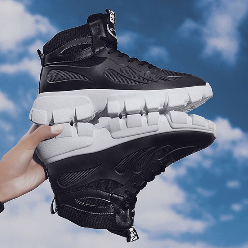 Men Sneakers Men Walking Shoes For Jogging Breathable Lightweight Shoes Autumn Men's Shoes High-Top Sports and Leisure
