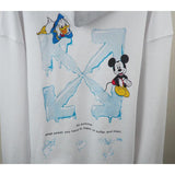 Off White Hoodie With Arrow Print Cartoon Printed Pullover Hoodie Autumn Men And Women Street Sweater Owt