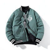 Varsity Jacket Embroidered Flight Suit Baseball Uniform Thin Stand Collar