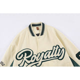 Man Fall Outfits Retro Alphabet Embroidered Baseball Uniform Cotton-Padded Jacket for Men and Women