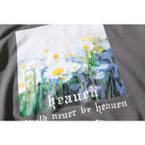 Kanye West Sunday Service Hoodie Autumn Winter Retro Distressed Little Daisy Hooded Sweater Terry
