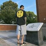 Askyurself T Shirt Smiley Printed Loose Short Sleeve T-shirt