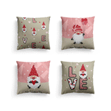 Valentine's Day Pillow Covers 4 Piece Random Styles Together, Holiday Home Decoration Office Cushion Pillow Cushion Cover