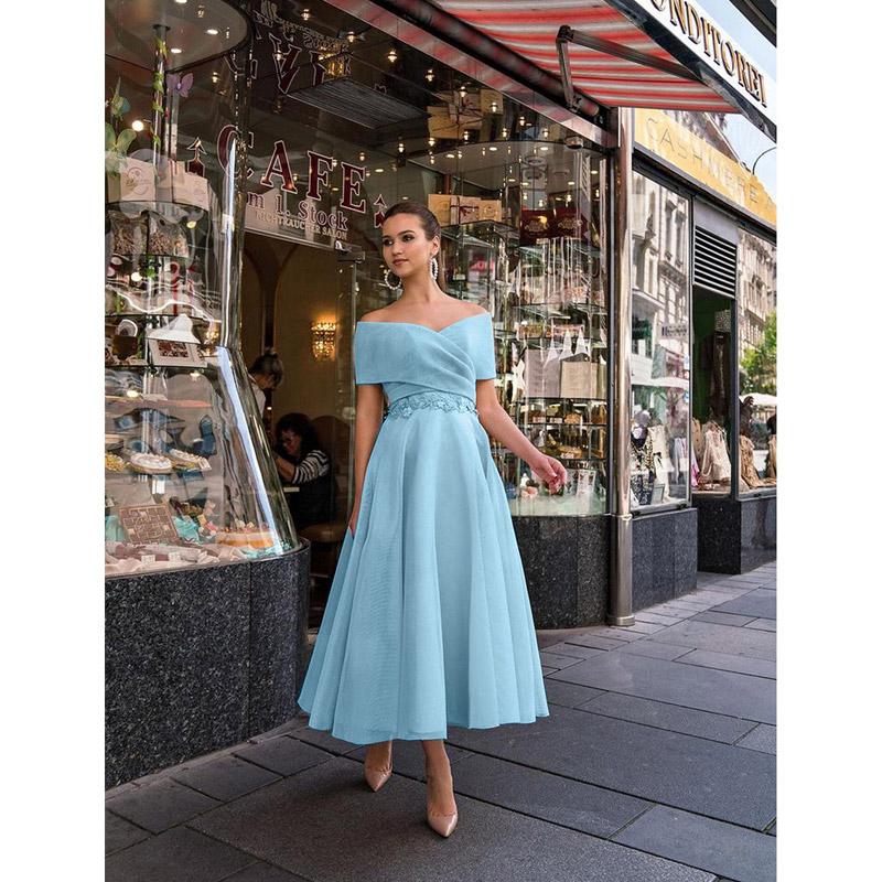 Women Lace Wedding Dress Multi-Color Lace off-Shoulder Swing Dress