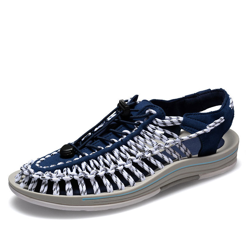 Men Sandals Indoor and Outdoor Beach Sandals Sport Flip Flops Comfort Casual Sandal Summer Sandals Men's Beach Shoes Woven Casual Breathable