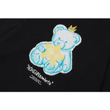 Crew Neck Sweatshirts for Men Menswear Autumn Clothes Cartoon Bear Printed Crew Neck Sweatshirt Men