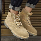 Desert Boots Work Shoes Men's Outdoor Combat Military Shoes Waterproof Desert Dr. Martens Boots Middle High Top