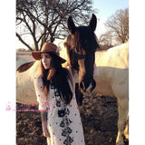 Beth Dutton Bohemian Dress Winter Autumn Maxi Dresses Beach Vacation Dress Dress