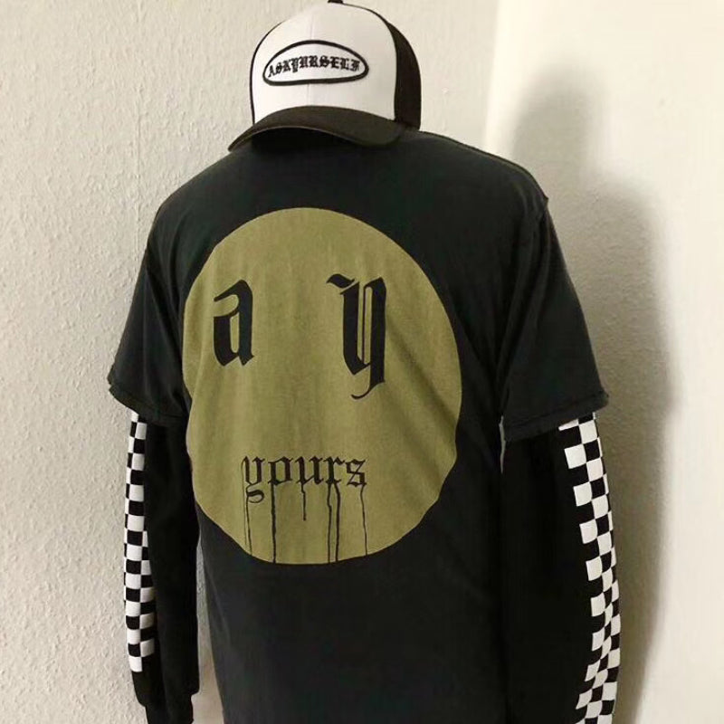 Askyurself T Shirt Smiley Printed Loose Short Sleeve T-shirt