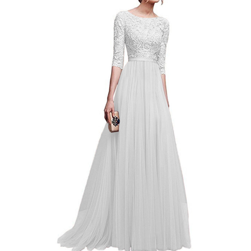Long Sleeve Burgundy Dress Formal Autumn and Winter Chiffon Evening Long Dress