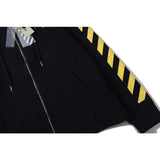 Off White Hoodie With Arrow Print Plus Size Casual, Stylish And Comfortable Sweater Cotton Men'S Clothing Owt