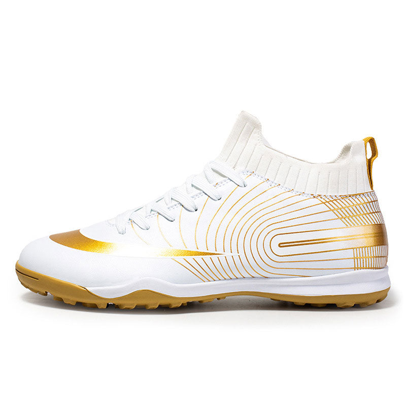 Football Shoes Soccer Shoes Men's Flyknit High-Top Rubber Track Spikes Shoes