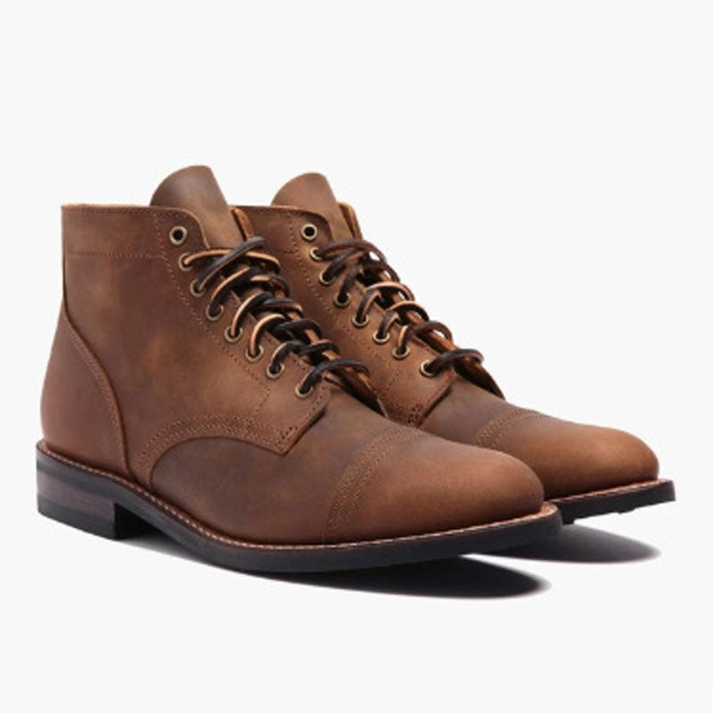 Men's Boots Work Boot Men Casual Hiking Boots Autumn and Winter Men's Shoes plus Size Retro