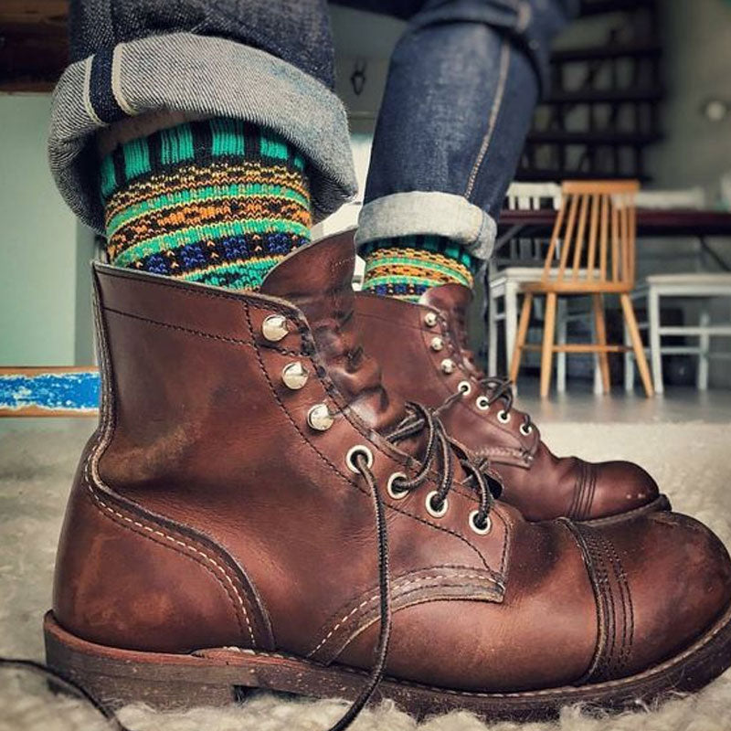 Men's Boots Work Boot Men Casual Hiking Boots Fall Retro Men's Shoes Outdoor