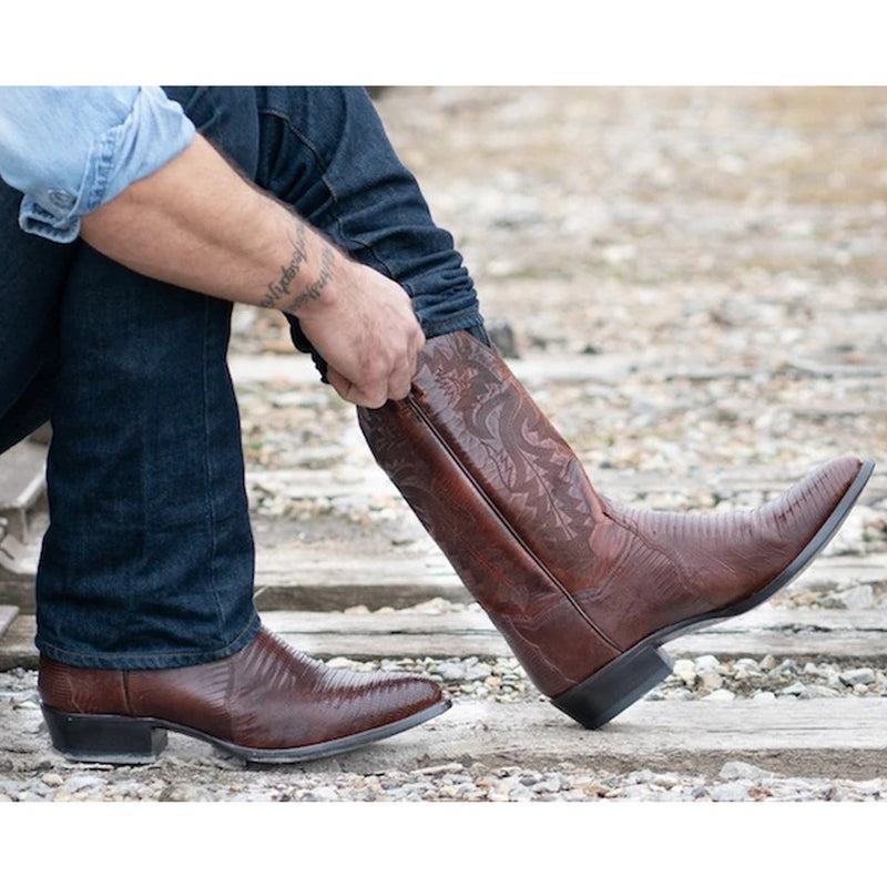 Yellowstone Cowboy Boots Embroidery Plus Size Mid-Calf Riding Boots