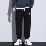 Cuffed Cargo Pants Men 'S Autumn And Winter Pearl Cotton Air Layer Knit Casual Sweatpants Ankle-Tied Sports Trousers