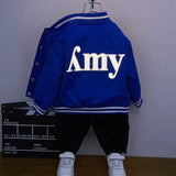 Toddler Boys Jackets Boys' Spring and Autumn Baseball Uniform