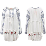 Beth Dutton Bohemian Summer Spring Midi Dress Long Sleeve Shirt Dress