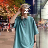 Men T-Shirts Half Sleeve Solid Color Loose