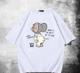 Tom And Jerry T Shirt Loose Hip Hop Cartoon Anime