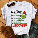 Men and Women Grinch Shirt round Neck Short Sleeve Loose