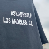 Askyurself T Shirt round Neck Short Sleeve Washed-out Vintage T-shirt