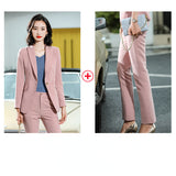 Interview Suit Women's Coffee Color Coat Women's Spring and Autumn Casual Suit