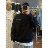 Men Sweatshirts Heavy Black with Extra Lining round Neck Sweater