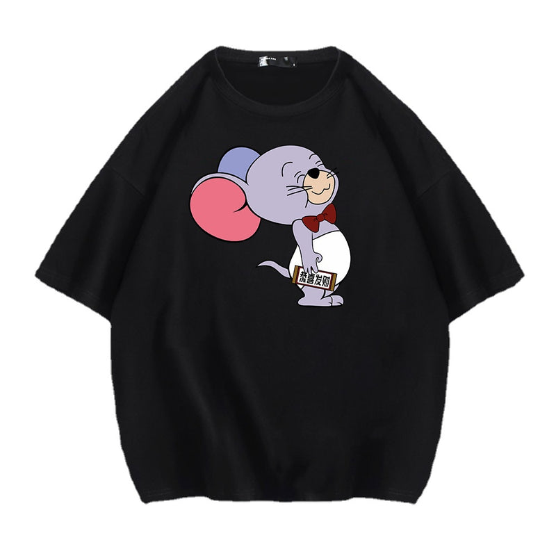 Tom And Jerry T Shirt Cat And Mouse Cartoon Half Sleeve