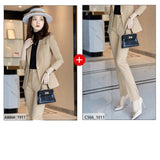 Interview Suit Women Beige Blazer Women Casual Autumn Suit