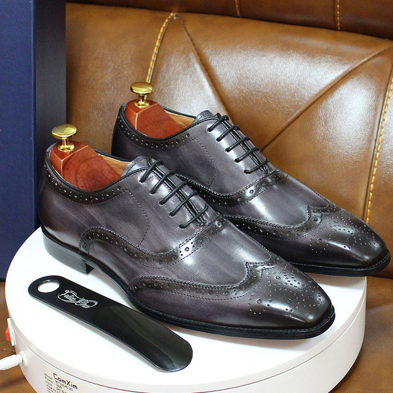 Men's Dress Shoes Classic Leather Oxfords Casual Cushioned Loafer Formal Business Leather Shoes Men's Shoes