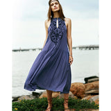 Beth Dutton Bohemian Dress Winter Autumn Maxi Dresses Summer Embroidery Beads Sexy Backless Dress