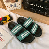 Men's Flip Flops Men Slides Comfort Slides Sandal Summer Fashion Striped Outerwear Beach Sandals for Women