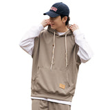 Men Hoodie Sleeveless Sweater Men's Summer Loose and Simple Heavy Weight