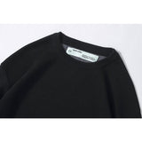 Off White Sweater Men'S Casual And Comfortable Round Neck Knitted Sweater Owt