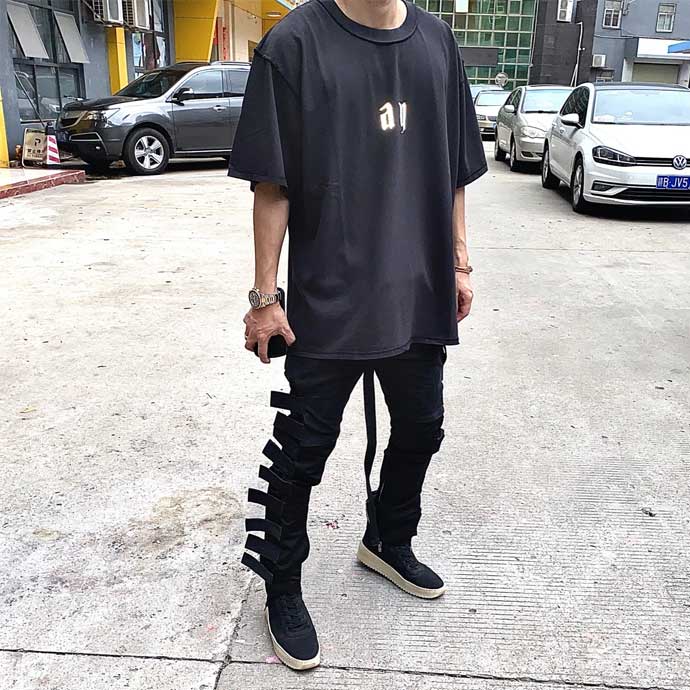 Askyurself T Shirt Wave Printed Letter 3M Reflective