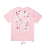Off White T Shirt Printed Round Neck Plus Size Men'S Clothing Short Sleeve Tshirt Owt