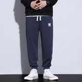 Cuffed Cargo Pants Men 'S Autumn And Winter Pearl Cotton Air Layer Knit Casual Sweatpants Ankle-Tied Sports Trousers