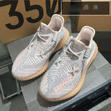 350 Coconut Man 350 Unisex Shoes Real Explosion V2 Starry Sky Full White Angel 3m Reflective Big