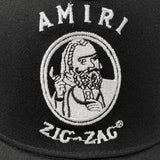 Amiri Hat Peaked Cap Sunshade Beach Casual Hat Adjustable Metal Lock Baseball Cap