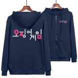 Squid Game Costume Printed Zipper Sweater