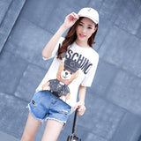 Moschino T Shirt Summer Short Sleeve Loose-Fitting Pure Cotton T-Shirt