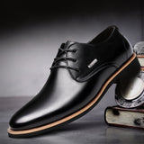 Men's Dress Shoes Classic Leather Oxfords Casual Cushioned Loafer Spring Business Formal Men's Shoes Men's Casual Leather Shoes Soft Bottom Men