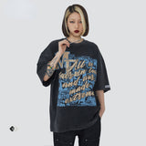 Y2g Shirts for Boys Loose Short Sleeve Male Letter Printed T-shirt