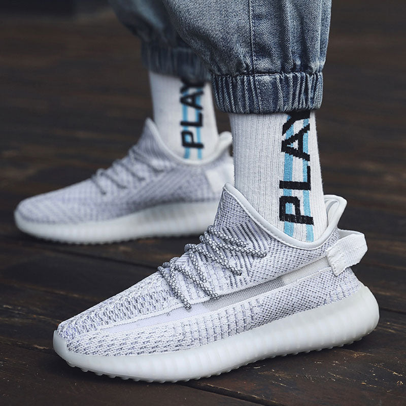 Men Sneakers Coconut Flyknit Soft Casual Sneakers Men