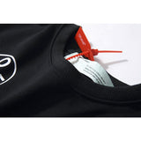 Off White Autumn Printed Men And Women Crew Neck Pullover Sweatshirt Owt