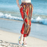 Coachella Music Festival Outfits Beach Trousers Loose Flower Pants Harem Pants Bloomers